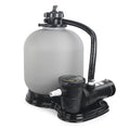xtremepowerus 1.5hp aboveground pool pump with 19" inch 4500gph sand filter system multi-port filter set