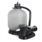 xtremepowerus 1.5hp aboveground pool pump with 19" inch 4500gph sand filter system multi-port filter set