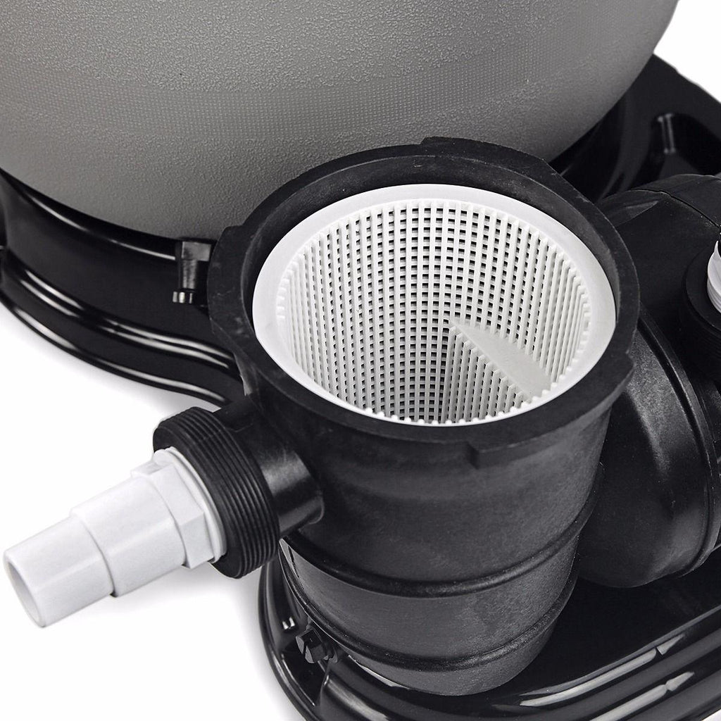 xtremepowerus 1.5hp aboveground pool pump with 19" inch 4500gph sand filter system multi-port filter set