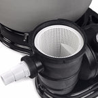 xtremepowerus 1.5hp aboveground pool pump with 19" inch 4500gph sand filter system multi-port filter set