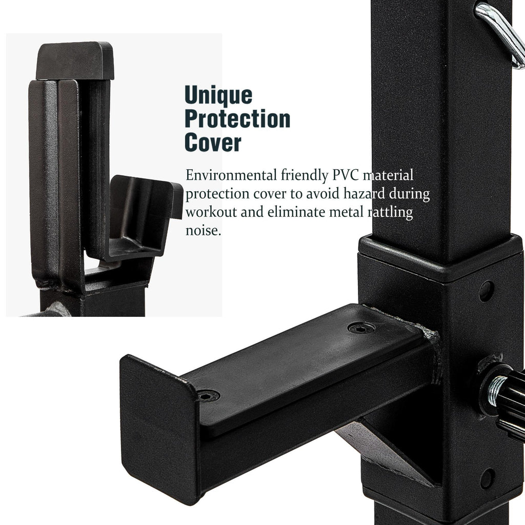 ANYSUN Adjustable Barbell Rack Max Load 550LBS Multi-Function Dipping Station Squat Stand Home Gym Fitness Weight Bench Press Stand