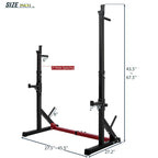 ANYSUN Adjustable Barbell Rack Max Load 550LBS Multi-Function Dipping Station Squat Stand Home Gym Fitness Weight Bench Press Stand