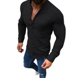 Men's Solid Color Shirt Long Sleeve