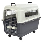 SportPet s Plastic Kennels Rolling Plastic Wire Door Travel Dog Crate