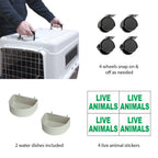 SportPet s Plastic Kennels Rolling Plastic Wire Door Travel Dog Crate