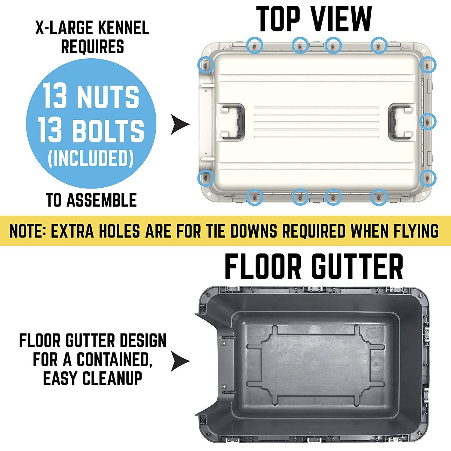 SportPet s Plastic Kennels Rolling Plastic Wire Door Travel Dog Crate