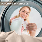 Westinghouse Electric Blanket Heated Throw | 10 Heating Levels &amp; 12 Hours Auto Off | Flannel to Sherpa Reversible 84x90 Queen| Machine Washable,Beige
