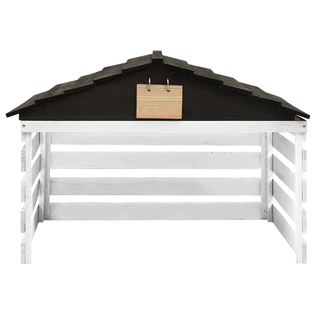 Robust FirLawn Mower Garafor Outdoor Robotic Mower Shed, 30.7x29.1x21.3 Inches Black and White