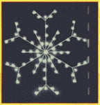 Queens of Christmas Standard Snowflake LED Ground Mount, 3', Warm White