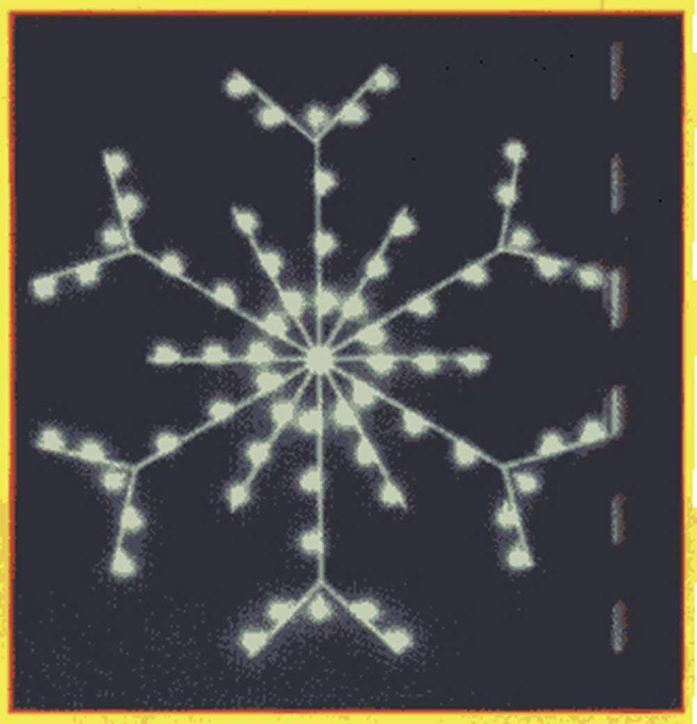 Queens of Christmas Standard Snowflake LED Ground Mount, 5', Warm White