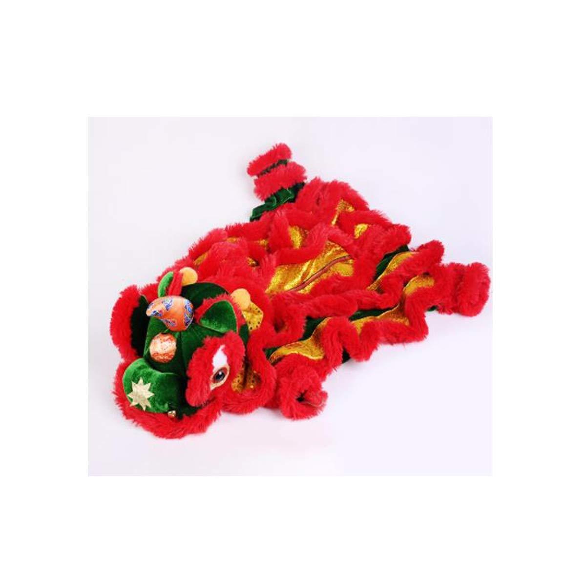 XIAOXIAN Dog Lion Dance Clothes Pet Dragon Dance Funny Little LarDog Teddy Year Cat Dog (Size : XS)