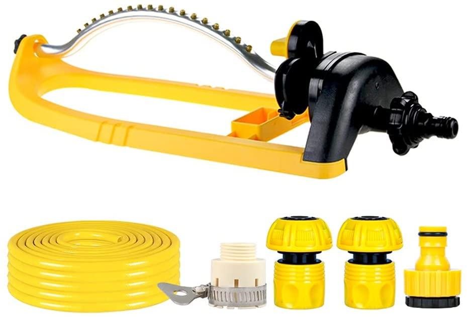 BBGS Garden Lawn Sprinkler, 180° Swing Sprinkler 18 Holes Multi-Directional Nozzle Lawn Sprinkler System for Watering Lawn Plants Flowers (Color : 3/4" Sprinklers, Size : 30m)