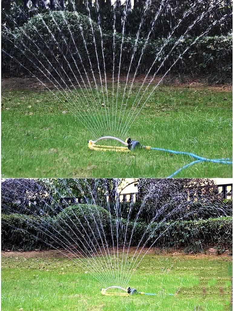 BBGS Garden Lawn Sprinkler, 180° Swing Sprinkler 18 Holes Multi-Directional Nozzle Lawn Sprinkler System for Watering Lawn Plants Flowers (Color : 3/4" Sprinklers, Size : 30m)