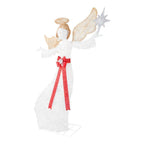 7.5 ft Warm White LED Angel with Star Holiday Yard Decoration