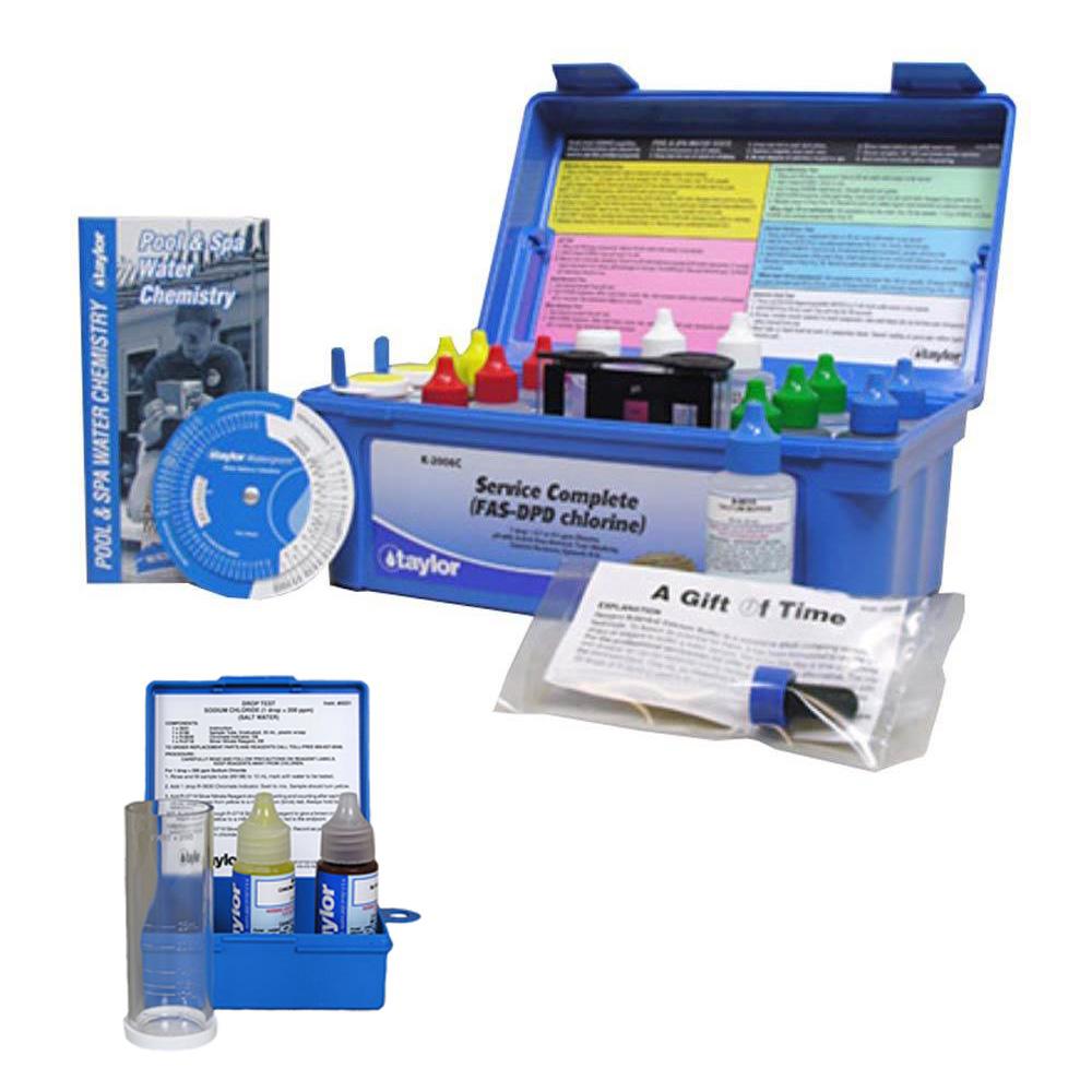 Taylor 2000 Service Complete Test &amp; Salt Water Drop Swimming Pool Spa Test Kits