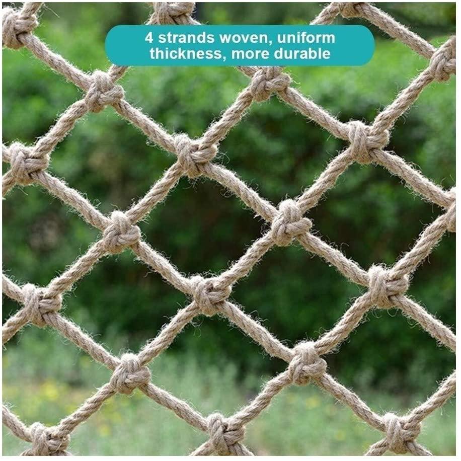 Children Protective Netting 10mm/10cm Playground Climbing Rope Multi-Function Hand-Woven Anti-Fall Net Balcony Protection Safety Netting Retro Bar Decoration Nets Stairs Safety +++
