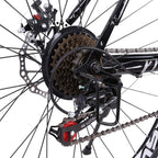 TEEGUI Adult Wen and Women Begasso s Bike,Suspension Road Shockproof Bike 21 Speed Disc Brake,26-inch Wheels,21-Speed Drivetrain,700c, Bike-High-Carbon Steel Frame,Black Red【US Stock】