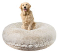 Bessie and Barnie Signature Blondie Luxury Shag Extra Plush  Fur Bagel Pet/Dog Bed (Multiple Sizes)