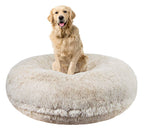 Bessie and Barnie Signature Blondie Luxury Shag Extra Plush  Fur Bagel Pet/Dog Bed (Multiple Sizes)