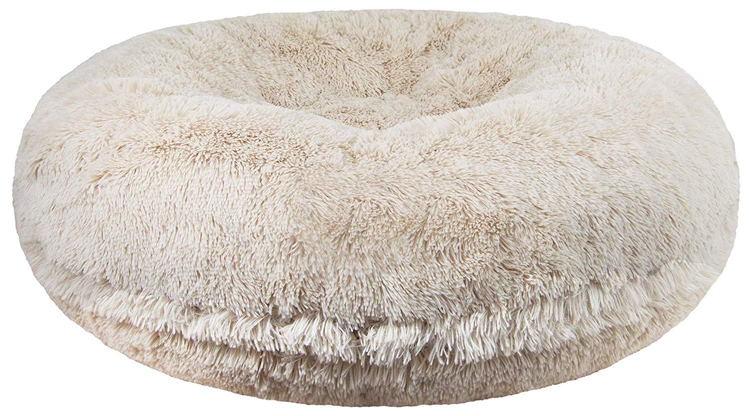 Bessie and Barnie Signature Blondie Luxury Shag Extra Plush  Fur Bagel Pet/Dog Bed (Multiple Sizes)