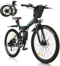 VIVI Folding Electric Bike for Adults, 26 inch E-Bike Electric Mountain Bicycle 350W Lightweight Ebike Professional  21 Speed Gears with Removable36V 8Ah Lithium Battery