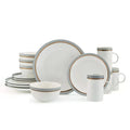 Ezra Grey 16 Piece Dinnerware Set, Service for 4