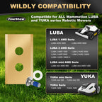 36Pcs Replacement Blades Compatible for  Luba &amp; Yuka All Series, Robust ium Replacement Robotic Lawnmower Blades, with Plastic Washers