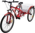 Adult Tricycle 7 Speed, Adult Mountain Tricycle Bikes 24/26 inch Three Wheel Cruiser Bike Men's Women's Tricycles with Cargo Basket, Multiple Colors