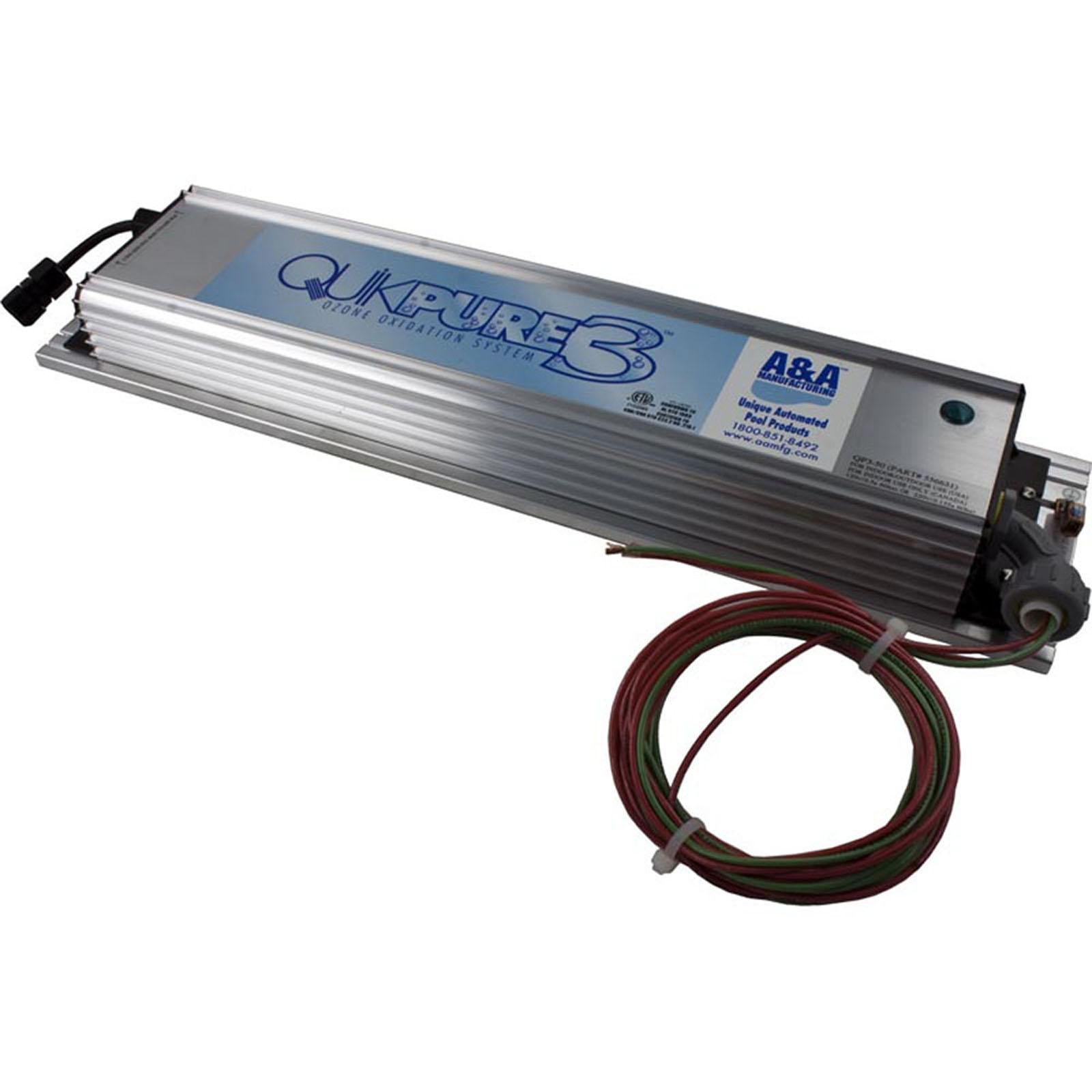 A&amp;A Manufacturing Ozonator, QuickPure3, 115v/230v, 50, 000 Gallons, NEMA