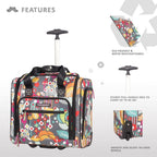 er 15 Inch Carry On - Weekender Overnight Business Travel Luggage - Lightweight 2- Rolling Wheels Suitcase - Under Seat Rolling Bag for Women (Bliss)