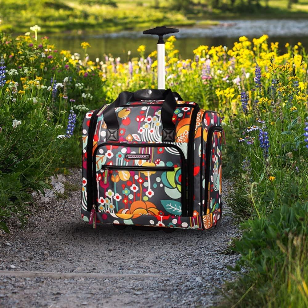 er 15 Inch Carry On - Weekender Overnight Business Travel Luggage - Lightweight 2- Rolling Wheels Suitcase - Under Seat Rolling Bag for Women (Bliss)