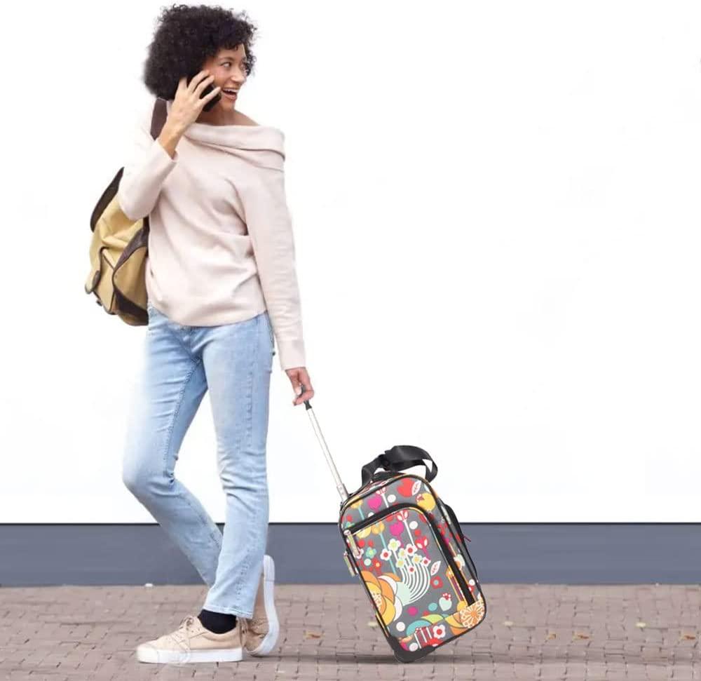 er 15 Inch Carry On - Weekender Overnight Business Travel Luggage - Lightweight 2- Rolling Wheels Suitcase - Under Seat Rolling Bag for Women (Bliss)