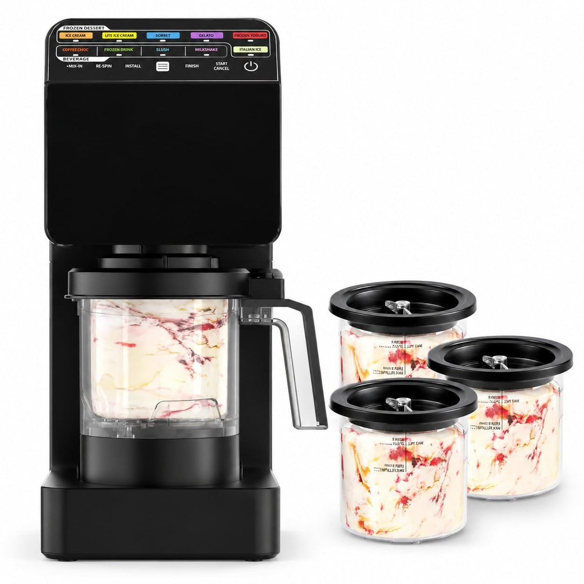Ice Cream Maker – 11-in-1 Frozen Treat Maker for Ice Cream with 3 Pints, Gelato, Sorbet, Milkshakes & Smoothie Bowls | 800W, 11 One-Touch Programs, Technology | Keto, Vegan, Dairy-Options