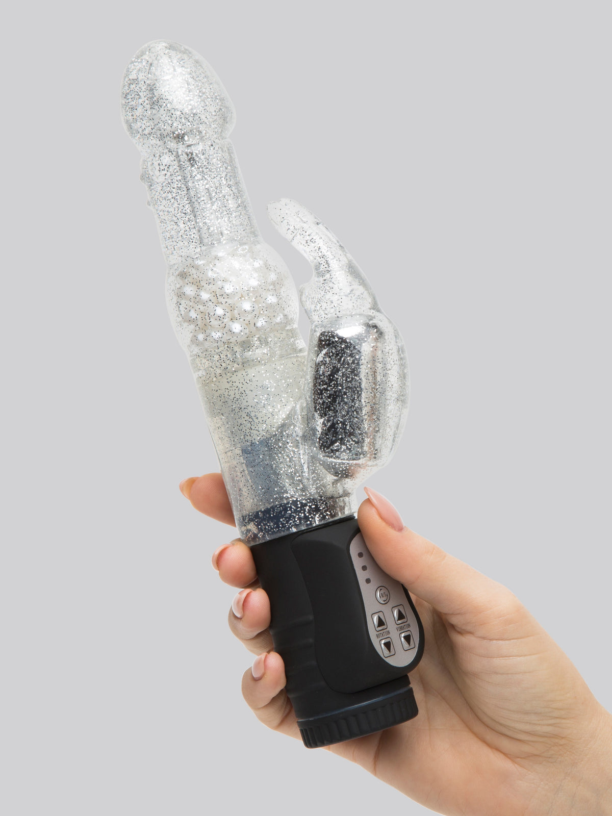 Lovehoney Jessica Rabbit 10 Function Silver Rabbit Vibrator, Silver | Silver