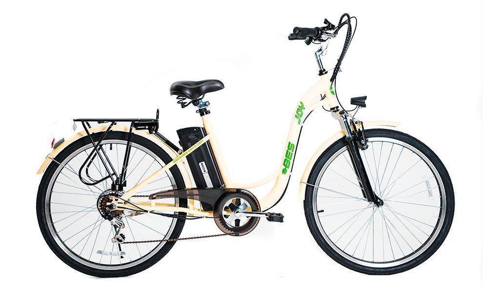 BES Joy Electric Bicycle - Yellow 26 In. Affordable E-Bike