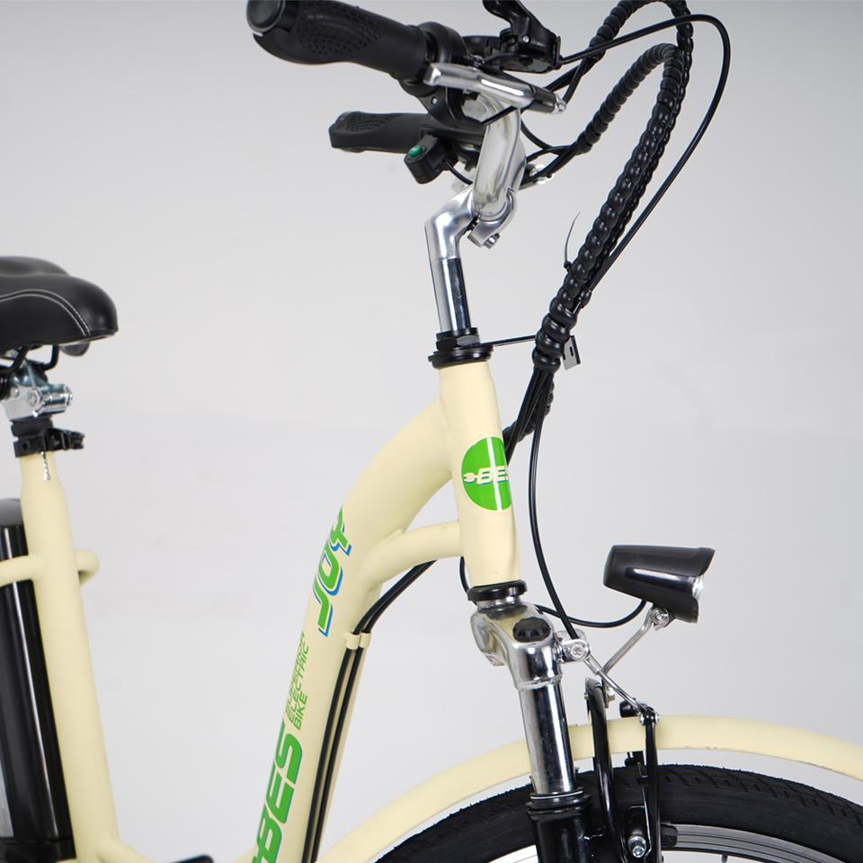 BES Joy Electric Bicycle - Yellow 26 In. Affordable E-Bike