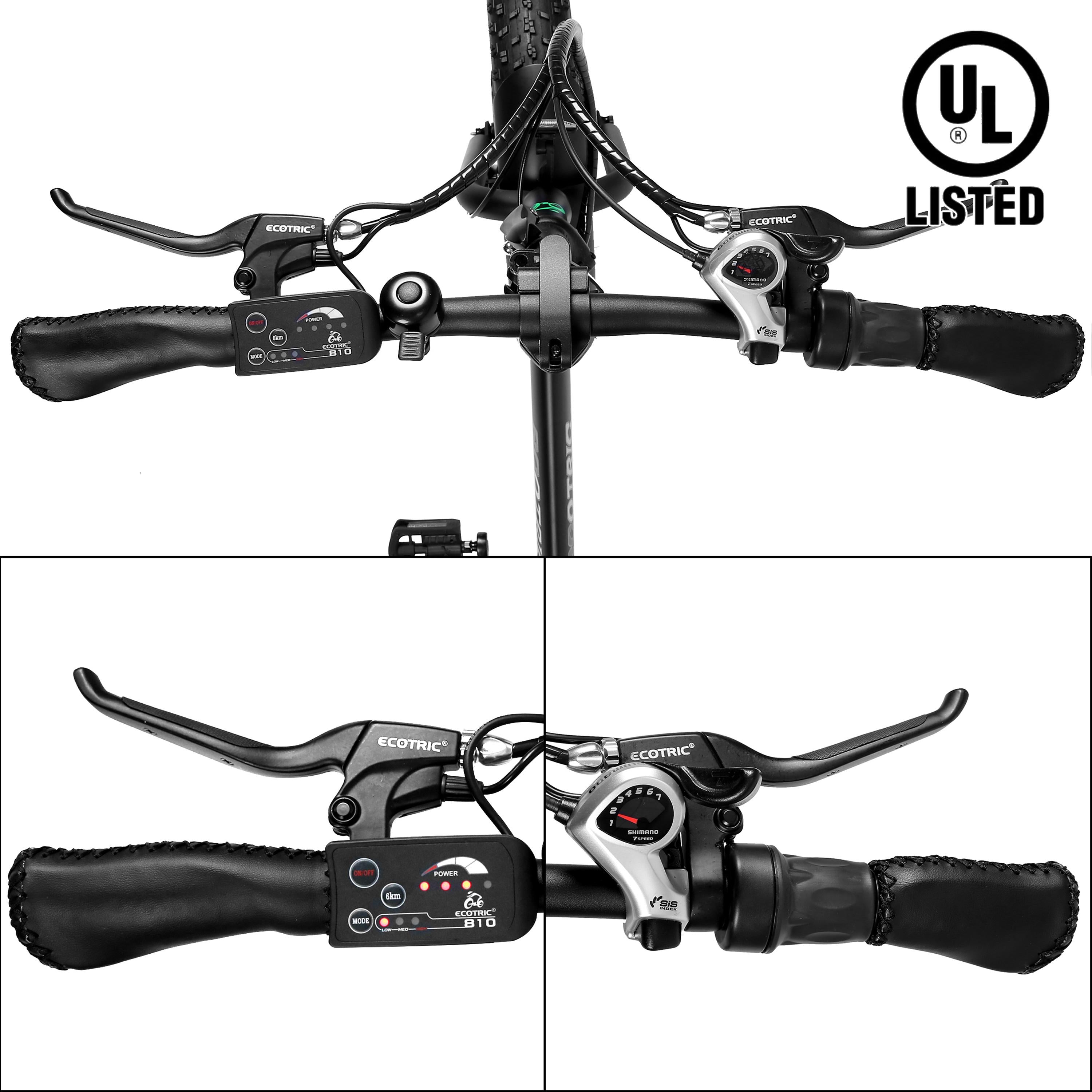 20 In. Powerful Folding Electric Bicycle Fat Tire Alloy Frame 500W 36V/12.5AH Lithium Battery Ebike Rear Motor LED Display (Black) - UL Certified