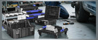 5 Tier Stackable Tool Box with Wheels,Rolling Tool Box with Drawers,Modular Tools Organizer,Portable Tool Box with Transparent Parts Box,LarCapacity Toolbox,for GaraStorage,Home and Repair Shop