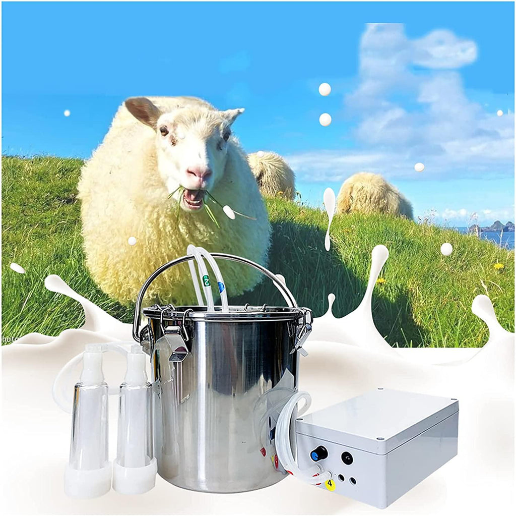 dishengzhen sheep milking machine, 5l pulsation milking machine, automatic stainless steel livestock milking equipment, household food grade silicone hose