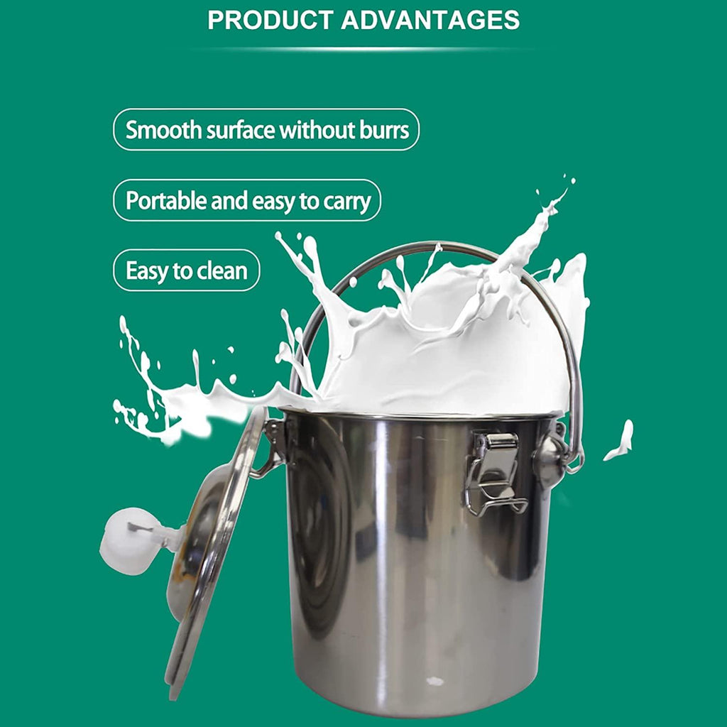 dishengzhen goat milking machine, rechargeable pulsation milker, 5l household electric sheep milking auto-stop device, with stainless steel bucket, farm milking supplies