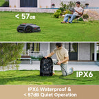 LiDAX Ultra 2000 Robot Lawn Mower with 4G for 0.5 Acre, No Wire No RTK+360° 3D LiDAR+AI Vision Auto Mapping, Zero-EdCutting, Cut Height 1.2"-3.9", 45% Slope, 150 Mowing Zones, Anti-Theft