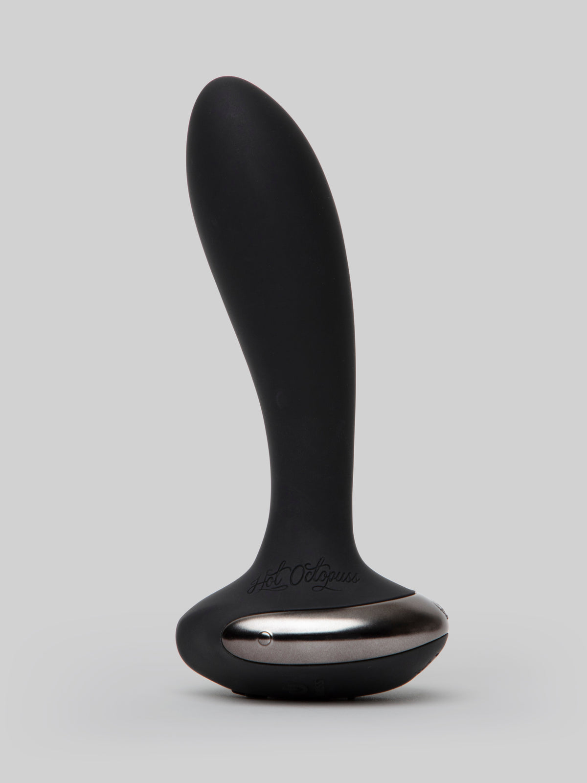 Hot Octopuss Flexible Base Remote Control Silicone Vibrating Butt Plug, Black