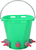 livestock milk feed bucket, sheep milk feeding bucket milk feed bucket rearing drinker lifting handle for cattle sheep livestock(five mouths)
