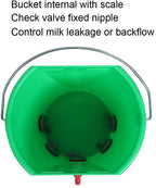 livestock milk feed bucket, sheep milk feeding bucket milk feed bucket rearing drinker lifting handle for cattle sheep livestock(five mouths)