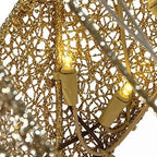 Set of 2 Lighted Gold Spiral Trees Outdoor Christmas Yard Decorations Sculpture Yard Art Holiday Winter Display