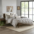 INK+IVY Masie 3 Piece Elastic Embroidered Cotton Comforter Set King/Cal King