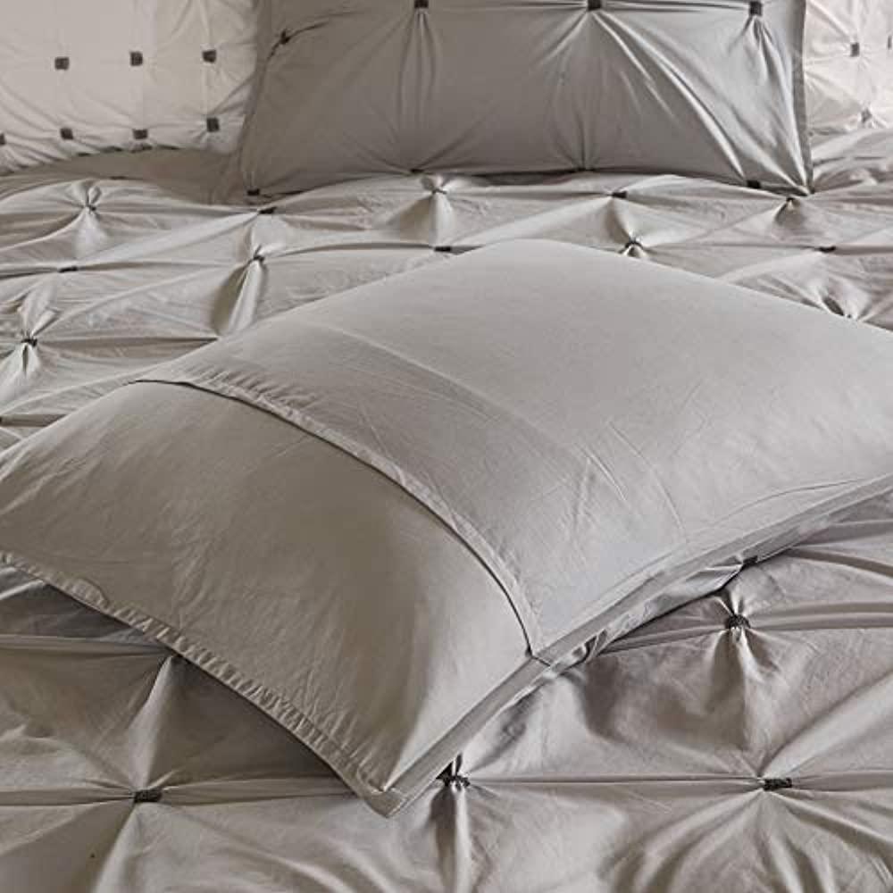 INK+IVY Masie 3 Piece Elastic Embroidered Cotton Comforter Set King/Cal King
