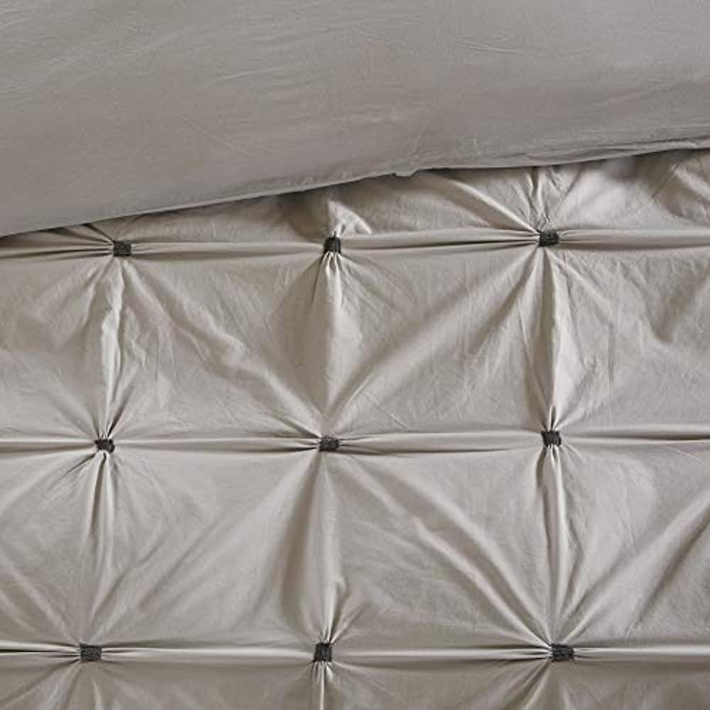 INK+IVY Masie 3 Piece Elastic Embroidered Cotton Comforter Set King/Cal King