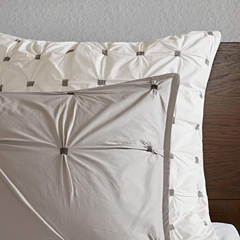 INK+IVY Masie 3 Piece Elastic Embroidered Cotton Comforter Set King/Cal King