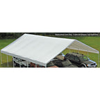 30 ft. W x 40 ft. D Ultra Max Fixed-Leg Canopy with White Waterproof, Fire-Rated Replacement Cover for 2-3/8 in. Frame